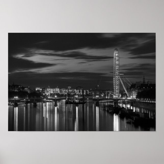 London öga på natten poster (Framsidan)