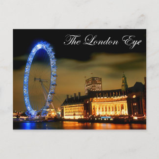 London öga på natten vykort