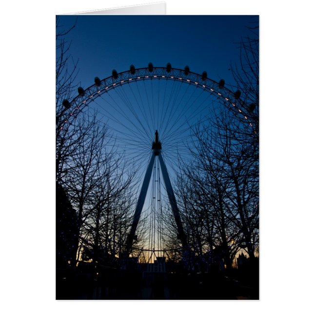 London öga på skymningen hälsningskort (Framsidan)