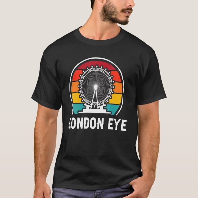 London Öga Sightsee Thames in England River T Shirt (Framsida)
