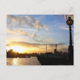 London Öga sunset Vykort