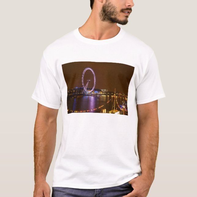 London Öga, Thames och ljus från T-shirt (Framsida)