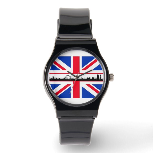London Öga Union Jack Flagga Watch Armbandsur (Framsida)