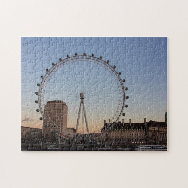 London Öga vid Sunset Pussel (Horisontell)