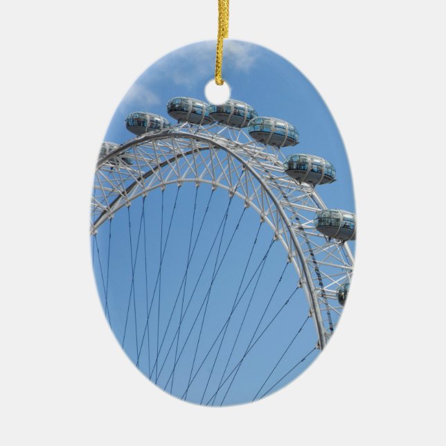 London ögaferris rullar julgransprydnad keramik (Framsidan)