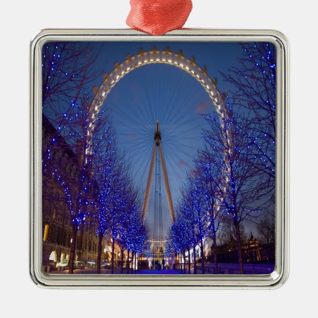London ögaskymning julgransprydnad metall (Framsidan)