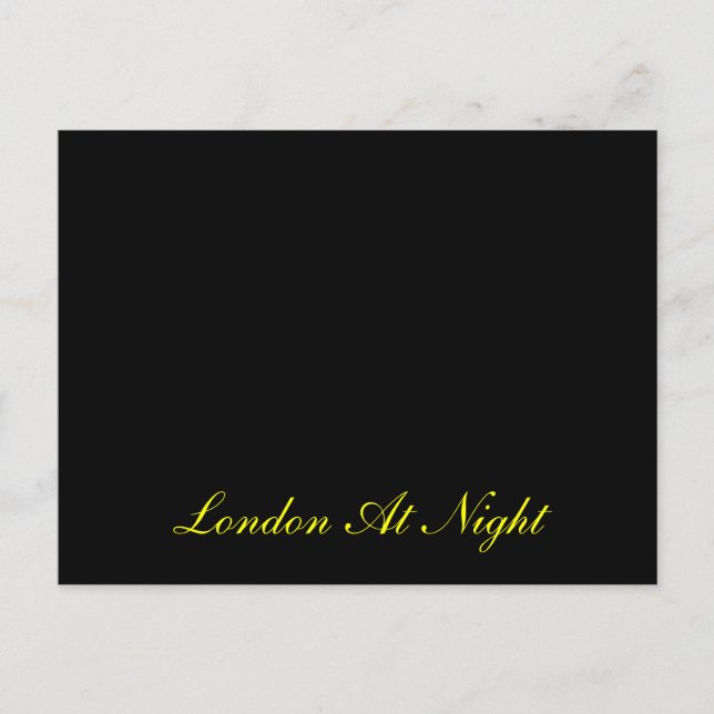 London On Night Postcard Vykort (Framsida)