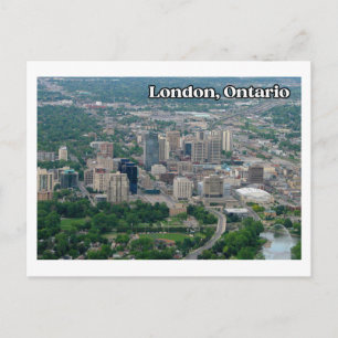 London Ontario Flygbild Över Stadskärnan Vykort