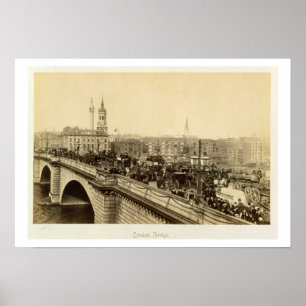 London överbryggar, c.1880 (sepiafotoet) poster