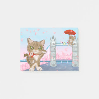 London överbryggar katten post-it block