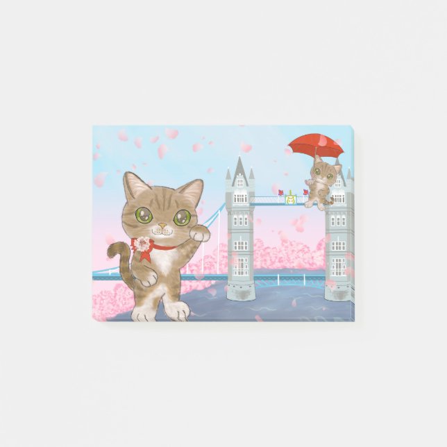 London överbryggar katten post-it block (Framsida)