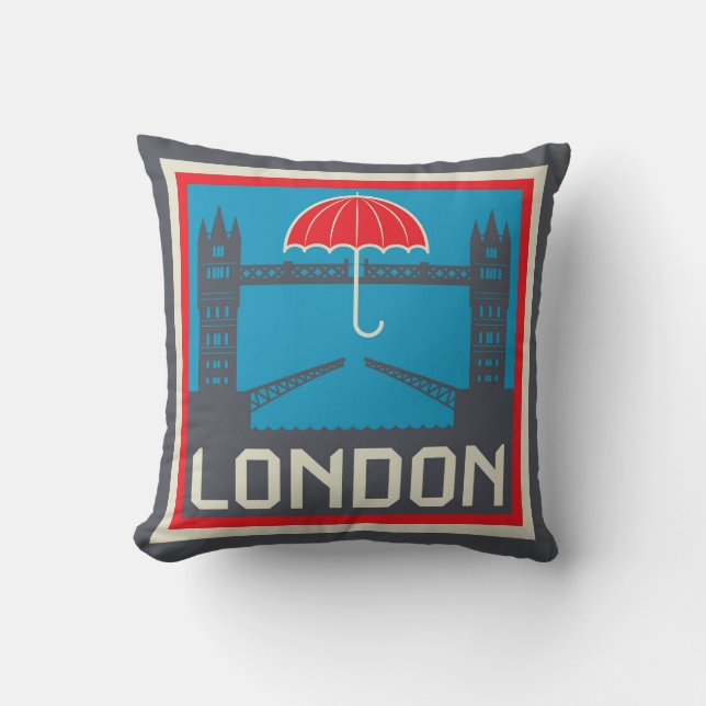 London överbryggar med paraplyet kudde (Framsida)