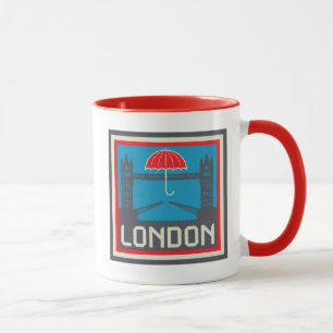 London överbryggar med paraplyet mugg