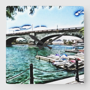 London överbryggar på den Lake Havasu staden, Fyrkantig Klocka