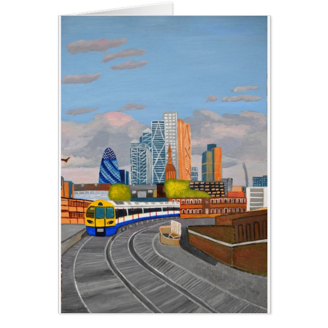 London Overland tåg- Hoxton station Hälsningskort (Framsidan)