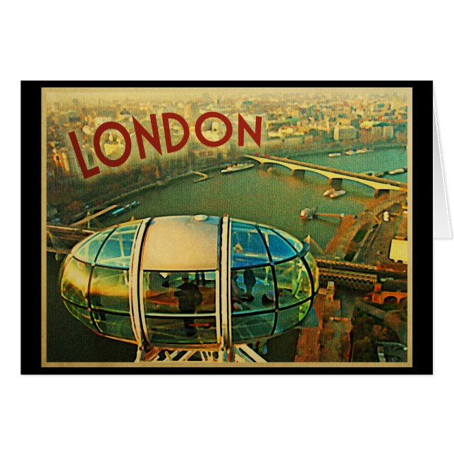 London Panorama Hälsningskort (Framsidan Horizontal)