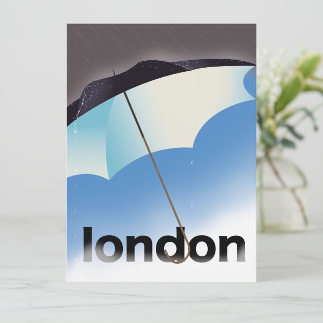London paraply reseinformation affisch (Stående Fram)