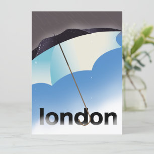 London paraply reseinformation affisch
