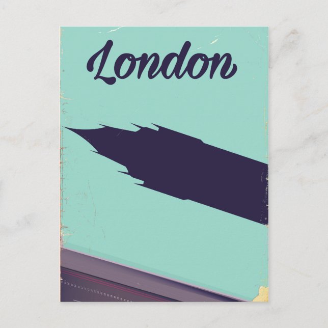 London Parlamentet Big ben vintage affisch Vykort (Framsida)