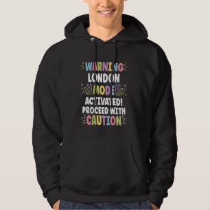 LONDON Personligt Namn Roligt Sött Anpassat LONDON Hoodie
