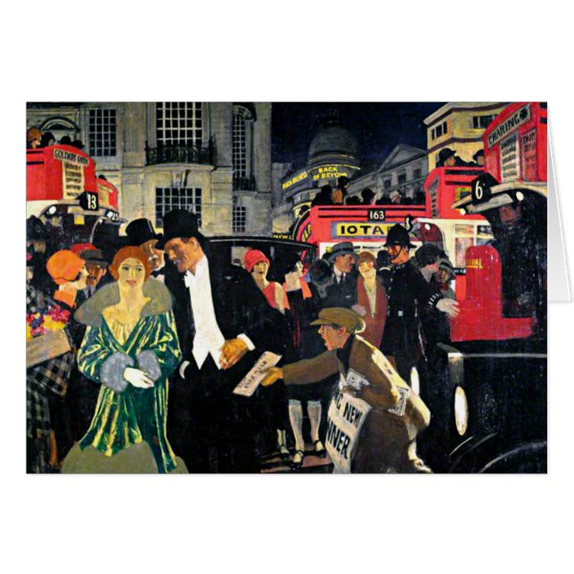 London, Piccadilly Hälsningskort (Framsidan Horizontal)