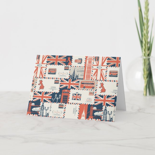 London Post Greeting Card (tomt) Tack Kort (Framsida)