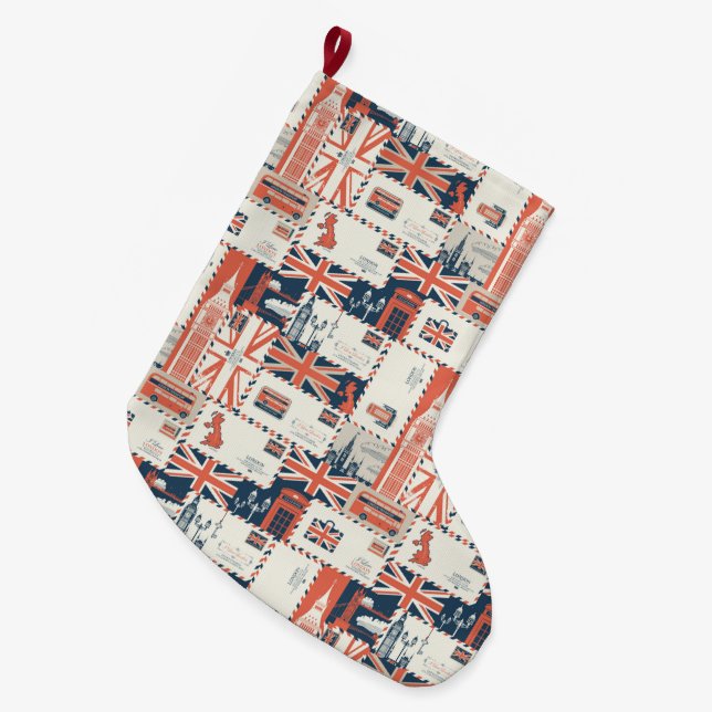 London Post Stocking Stor Julstrumpa (Framsidan (Hängande))