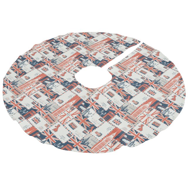 London Post Träd Skirt Julgransmatta Fusklinne (Vinklad)