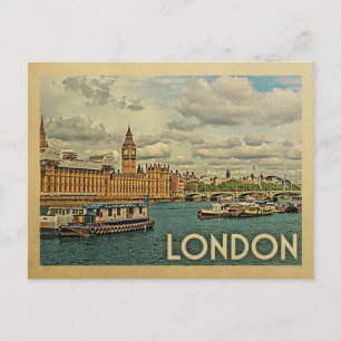 London Postcard England Vintage resor Vykort
