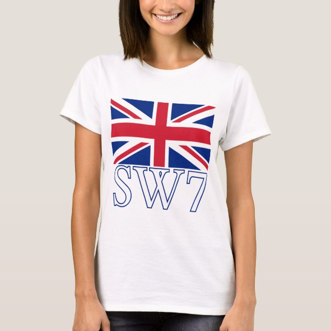 London Postcode SW7 med den fackliga jacken T-shirt (Framsida)