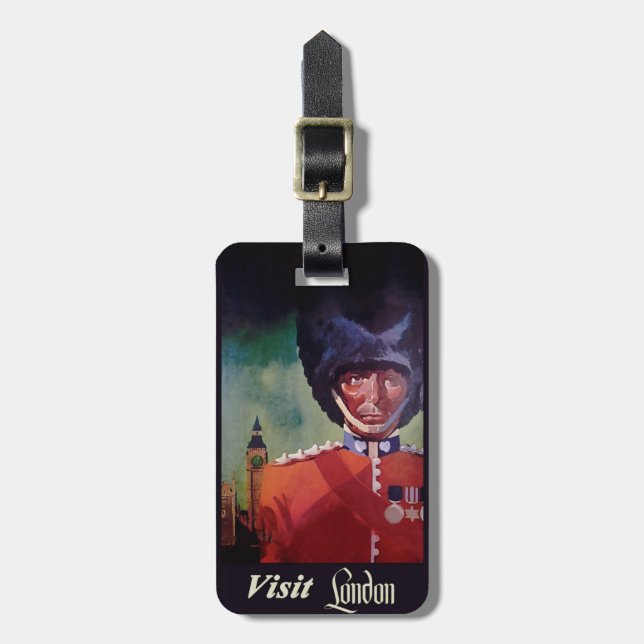 London Poster Luggage Tag Bagagebricka (Vertikal Framsida)