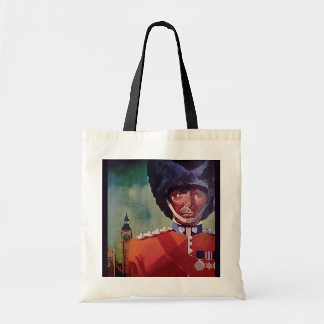 London Poster Tote Bag Tygkasse (Framsidan)