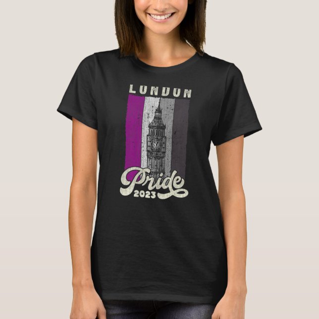 London Pride 2023, Big Ben, ASexual Pride Flagga P T Shirt (Framsida)