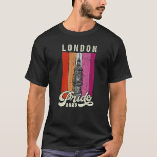 London Pride 2023 Big Ben Lesbisk Pride Flagga T Shirt