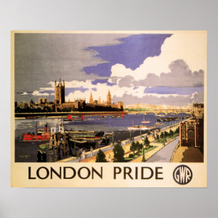 LONDON-PRIDET GWR Underbara Westerna järnvägar Poster