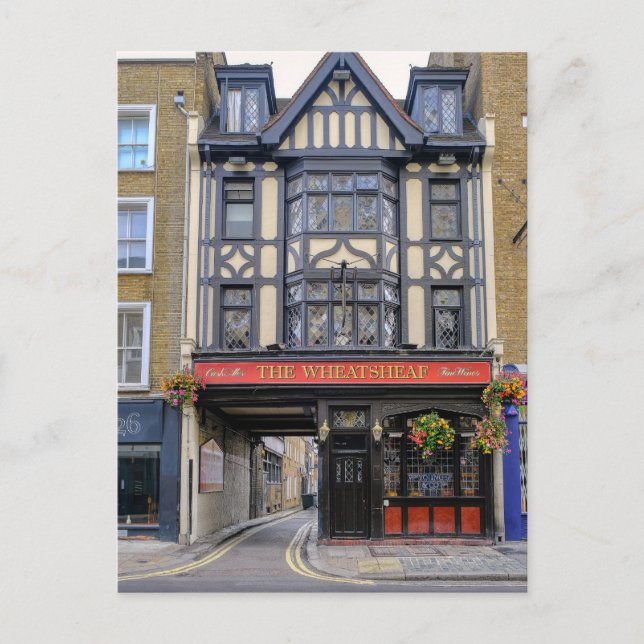London Pub, Fitzrovia, London UK Postcard Vykort (Framsida)