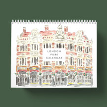 London Pubs Watercolor Calendar