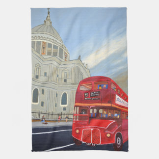 London Red Bus kitchen towel  Kökshandduk