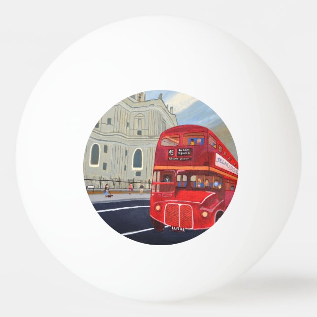 London Red Bus Ping Pong Ball Pingisboll (Framsidan)