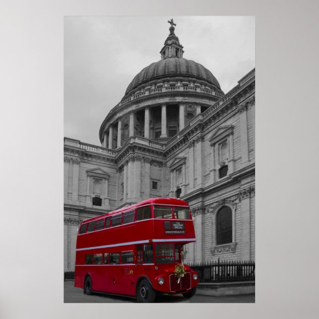 London Red Bus Poster (Framsidan)