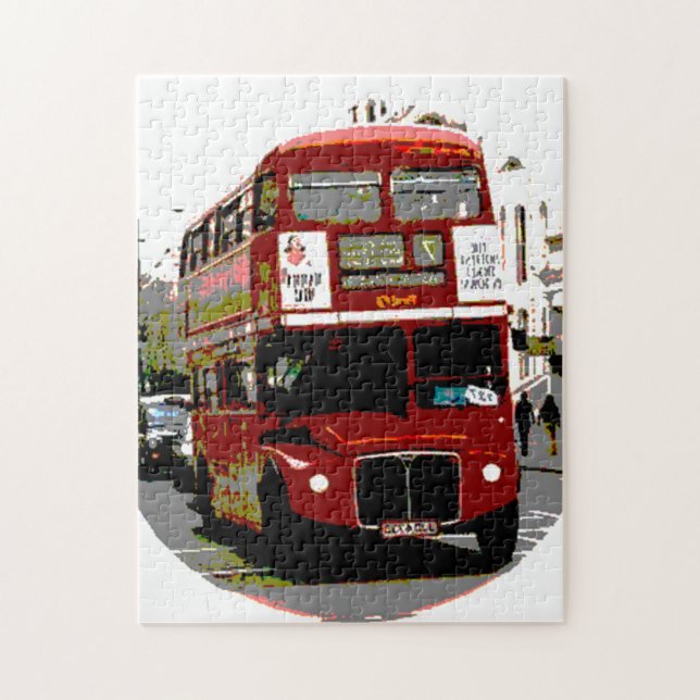 London Red Buss Art Travel Pussel (Vertikal)