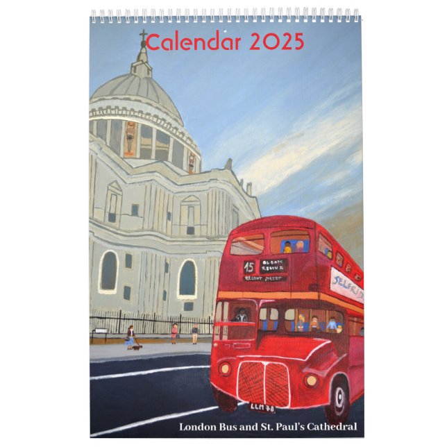 London Red Buss Calendar 2025 Kalender (Omslag)