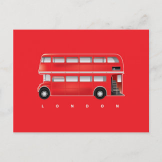 London Red buss - dubbla decker Vykort