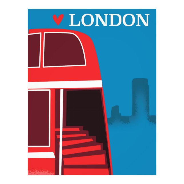 London Red Buss Fototryck (Framsidan)