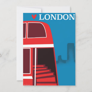 London Red Buss Inbjudningar