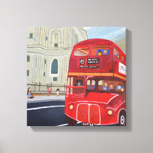 London Red Buss Kanvastryck