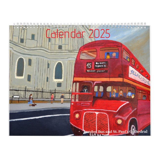 London Red Buss Large Calendar 2025 Kalender (Omslag)