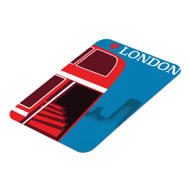 London Red Buss Magnet (Vänstra Sidan)