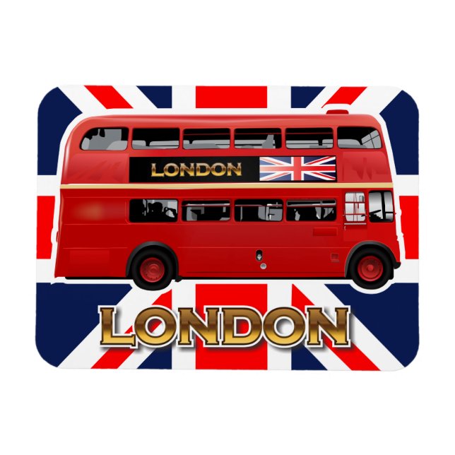 London Red Buss Magnet (Horisontell)