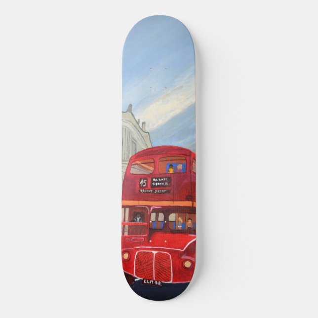 London Red Buss Mini Skateboard Bräda 18,5 Cm (Framsida)